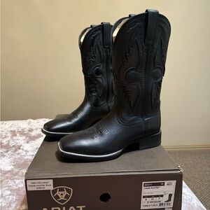 Ariat Black Leather Western Boots